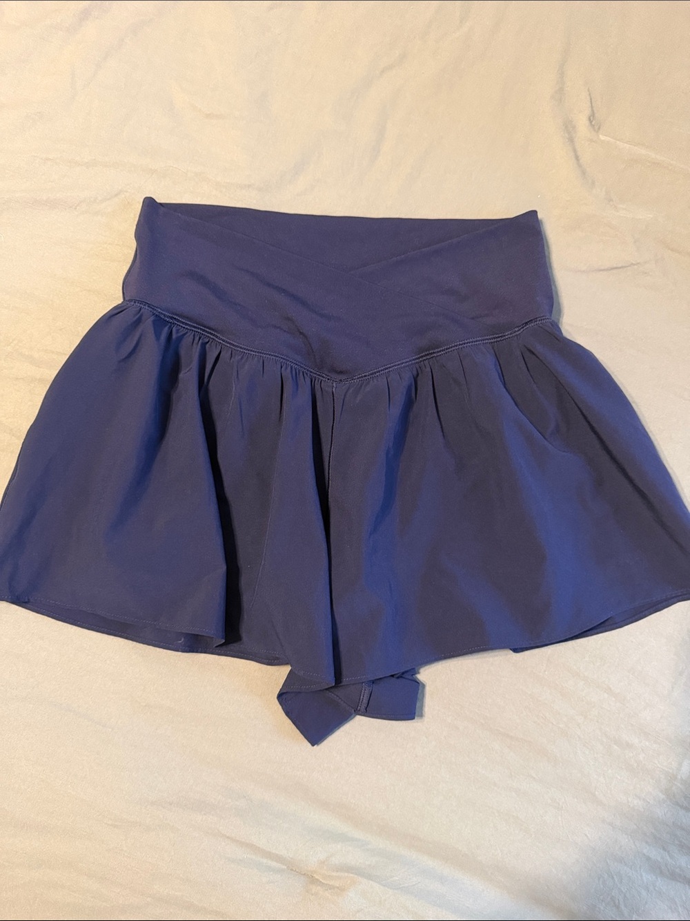 aerie Black Athletic Shorts with Yellow Logo